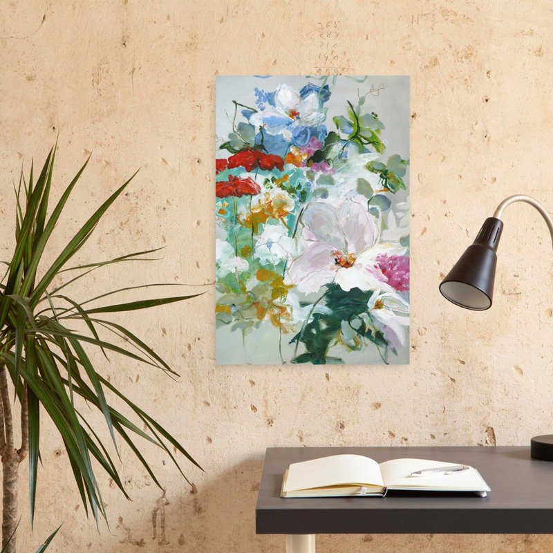 «Flower Varity 1», art contemporain abstrait, H 24 po x l 16 po