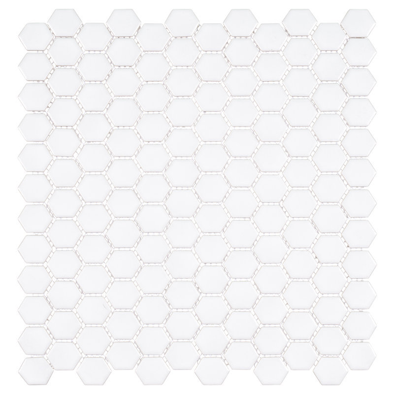 Stylish- Suave 3/4" Straight Edge Porcelain Honeycomb Hexagon Wall & Floor Tile, Espri