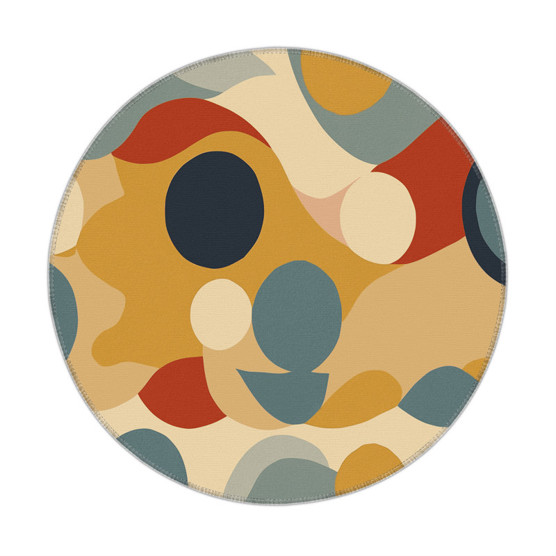 Groovy Jive Indoor And Outdoor Area Rug, Round 5'