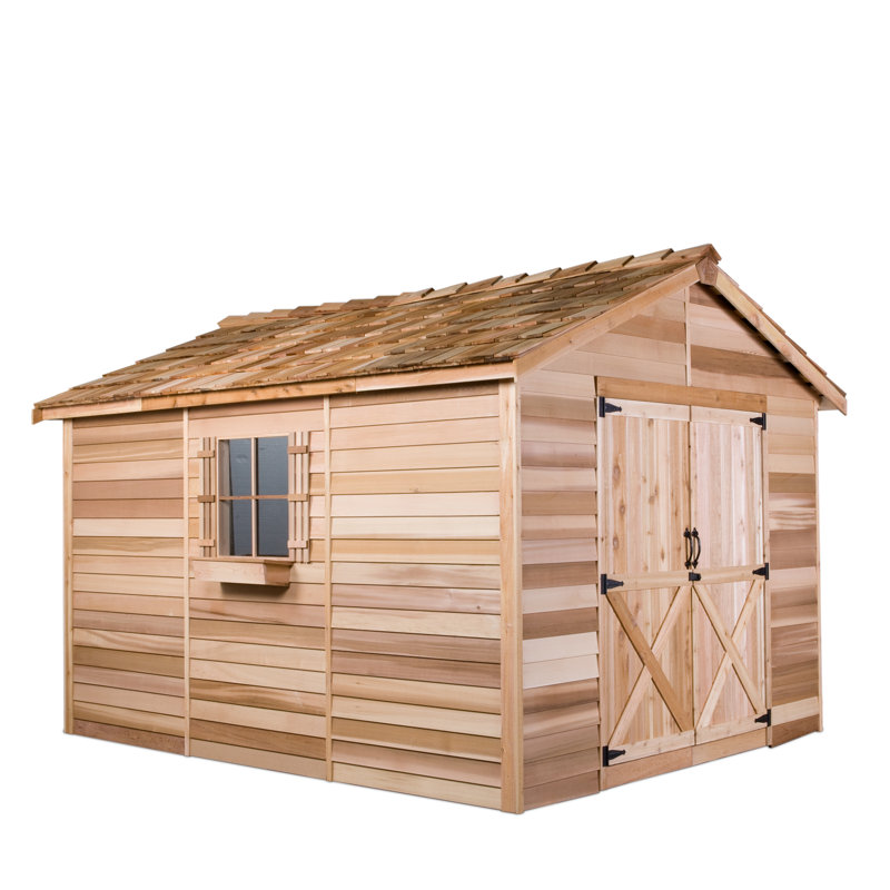 Rancher 10 ft. W x 12 ft. D Western Red Cedar Wood Storage Shed