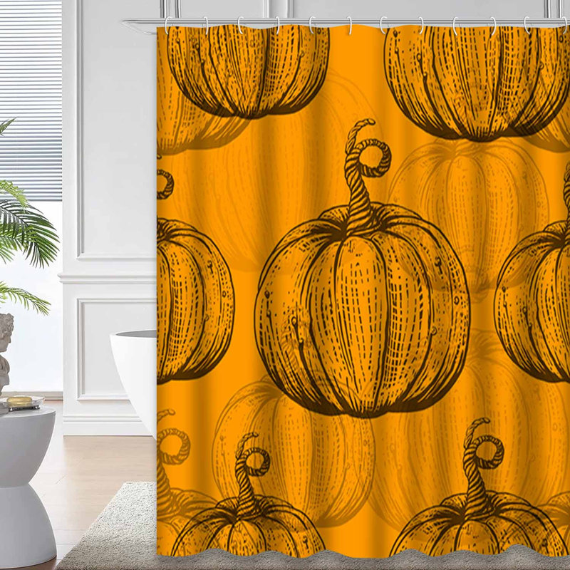 Rideau de douche jaune imperméable, rideaux de douche pour la salle de bain avec 12 crochets, 72" L x 72" W
