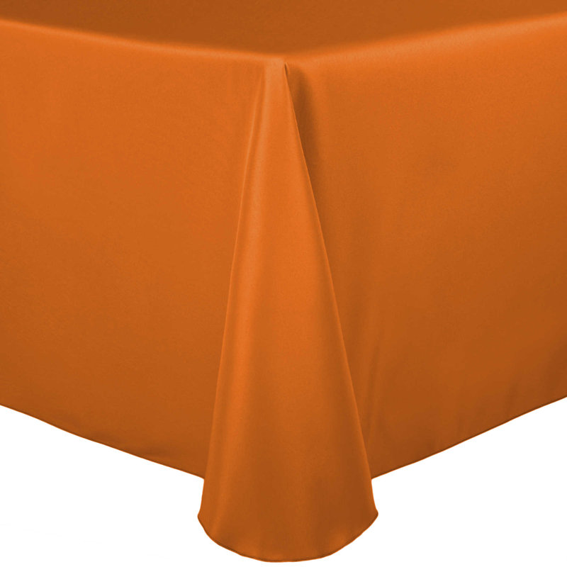 Solid Color Round Tablecloth, 1, 120" x 72", Orange