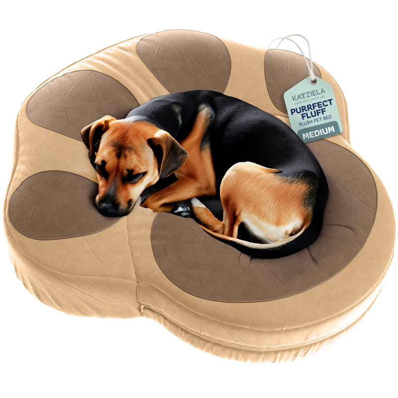 Lit pour chien et chat Katziela, Caramel cacao, H 25 po x l 6 po x P 25 po