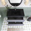 Meuble-lavabo mural simple avec plateau sable sable Quartz 35,4 po Shilap