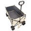 Chariot pliable de chariot de plage utilitaire robuste pour le sable avec de grandes roues, poignée réglable et porte-boissons pour le magasinage, le camping, le jardin et l'extérieur