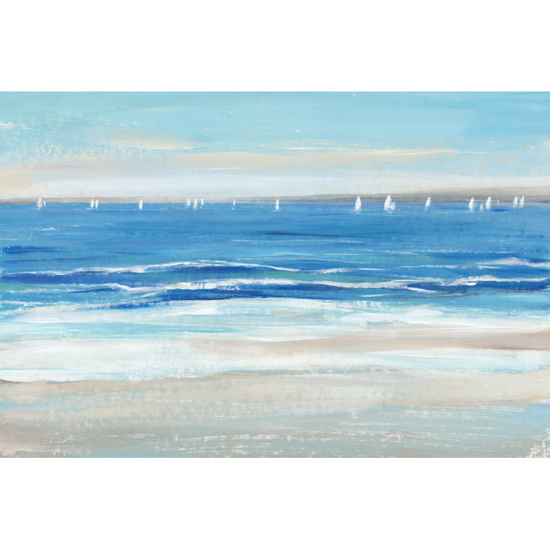 Low Cerulean Tide I by Tim OToole - Wrapped Canvas Painting, 51cm H x 76cm W
