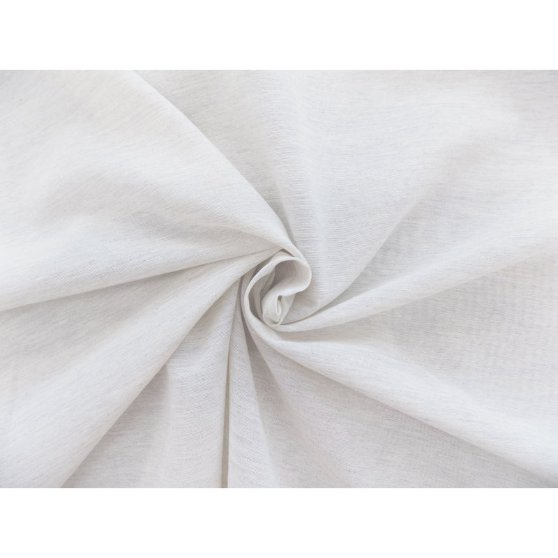 Peck Slot Top Semi Sheer Single Curtain, Cream