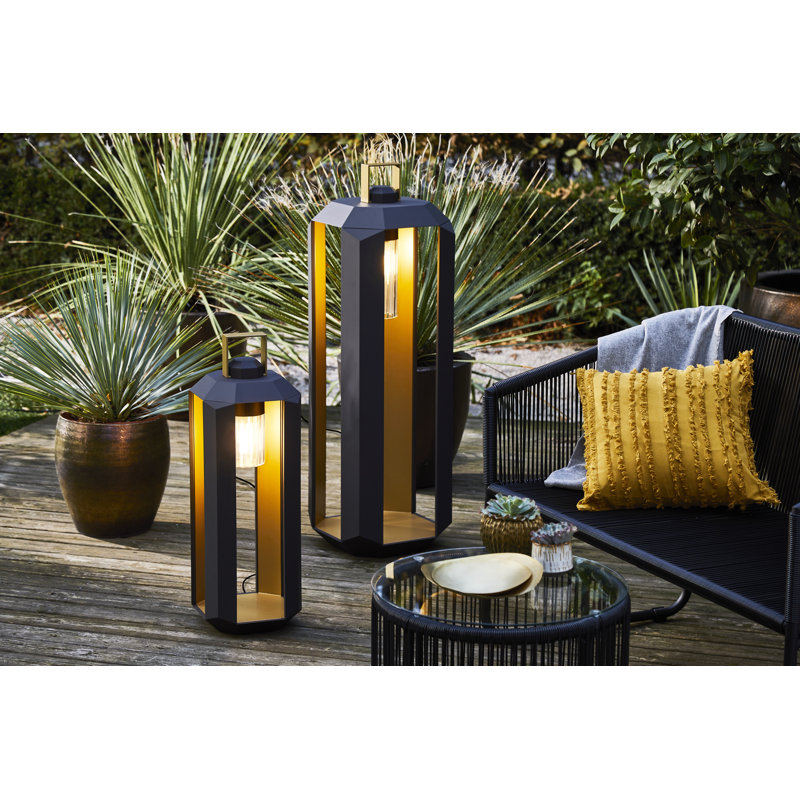 Cube Outdoor Floor Lamp, 28.3" H x 9.6" W x 9.6" D, Dark Bronze