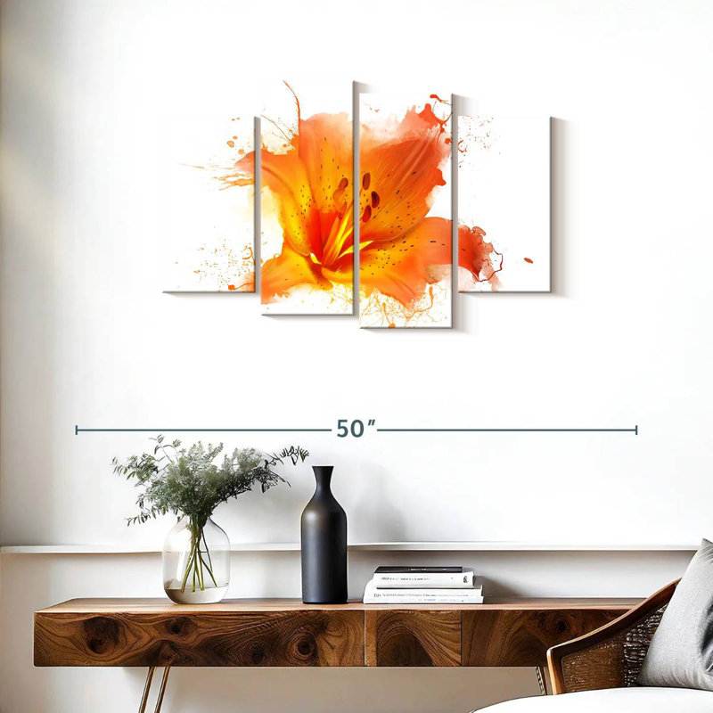 Harnek lys abstrait, H 22 po x l 36 po