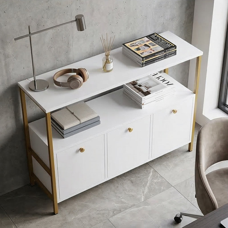 Console, Blanc, Doré