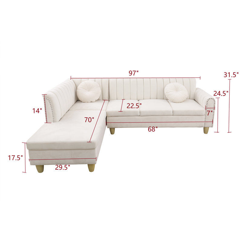 Frankston 2-Piece Upholstered Sectional, Left Hand Facing