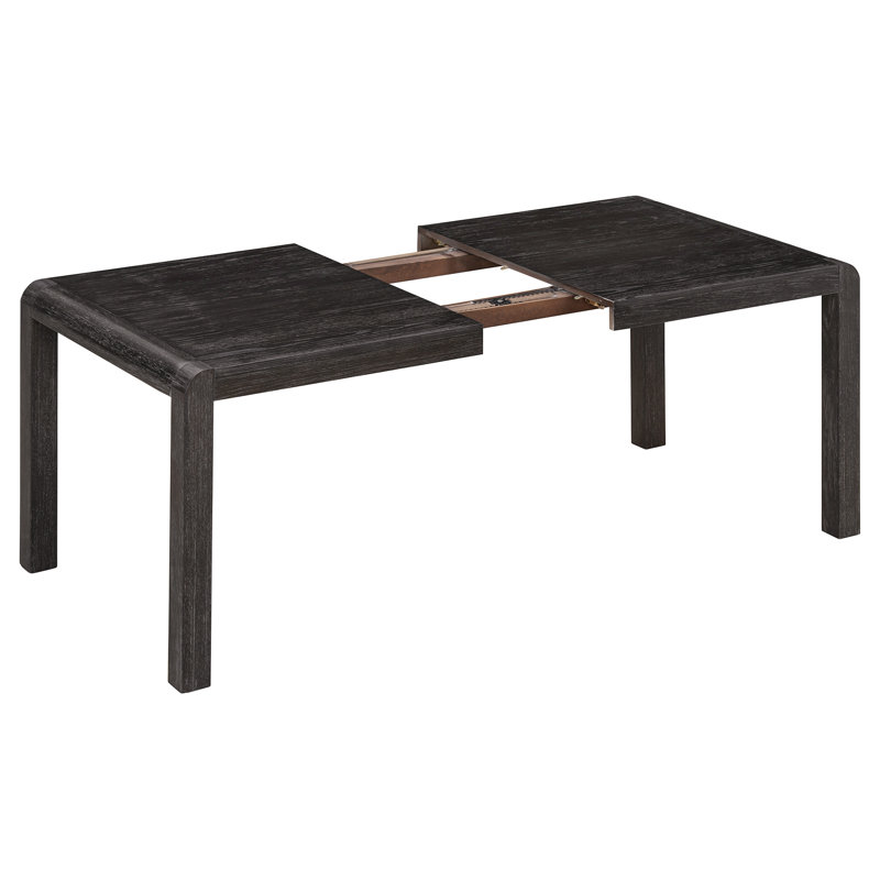 Ensemble de salle à manger extensible Roselyn 6 pièces en bois d'hévéa avec chaises et banc rembourrés, Espresso
