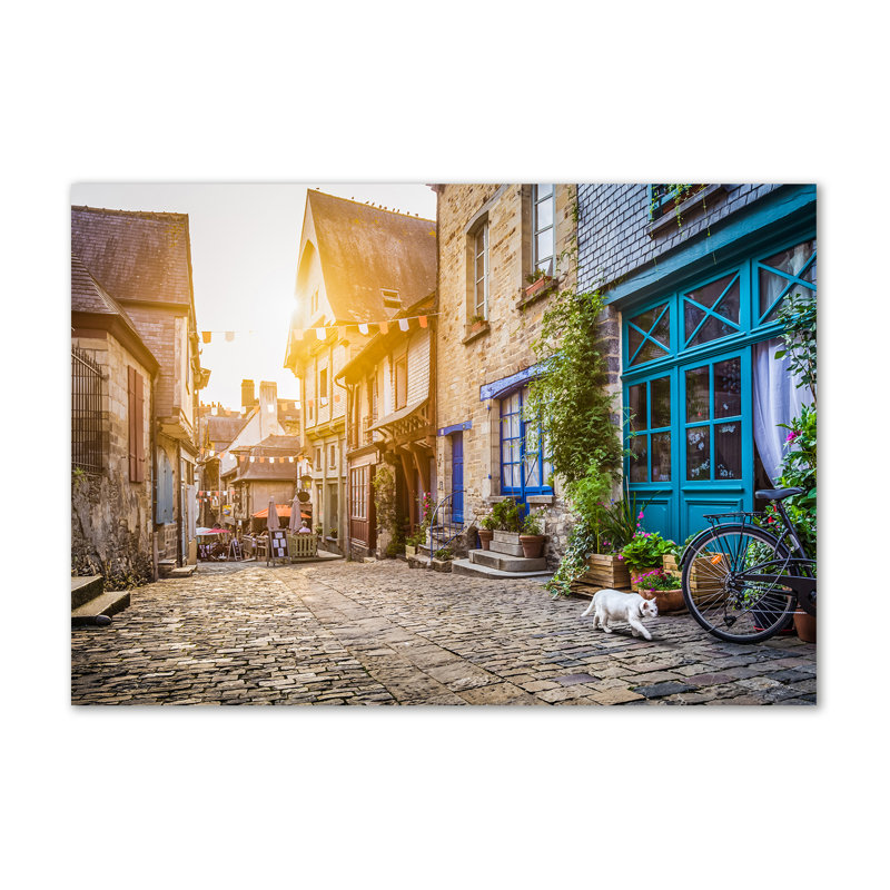 A Charming Street - Wrapped Canvas Print