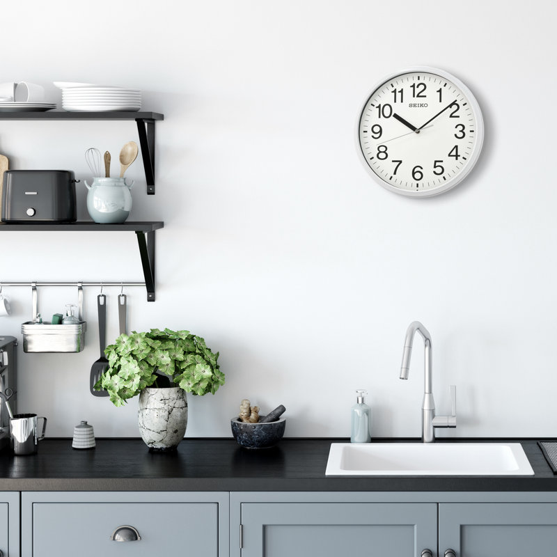 QXA756WLH Wall Clock, White, White