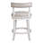  Goods Pasha 26" Counter-Height Bar Stool, White Wood with Gray Faux Leather Seat and Back