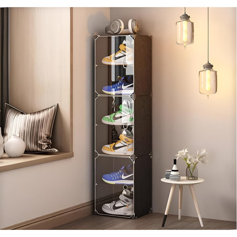 Range-chaussures pliable transparent, range-chaussures en plastique