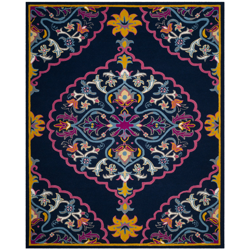 Blokzijl Hand Tufted Wool Oriental Rug, Rectangle 6' x 9'