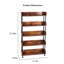 5-Tier Industrial Bookshelf, 57" Rustic Brown Etagere Bookcase with Metal Frame for Home Office and Living Room