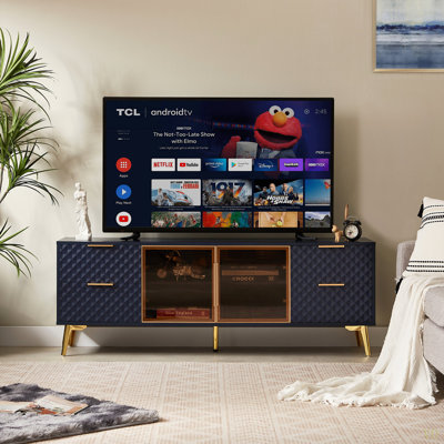 Meuble télé 4 tiroirs avec pieds réglables Deluxe