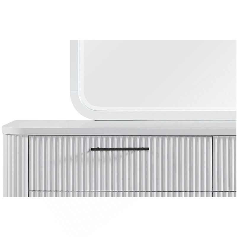 Commode 6 tiroirs - Blanc, Blanc