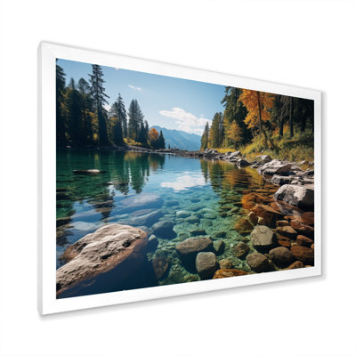 Lakeside Retreat I - Art mural pour salon Lakehouse