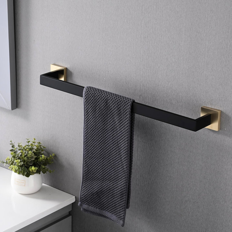 Bathroom Hardware 4 - 304, Scratch-, Modern Gear Tarnish-, Aesthetics, Black/Gold