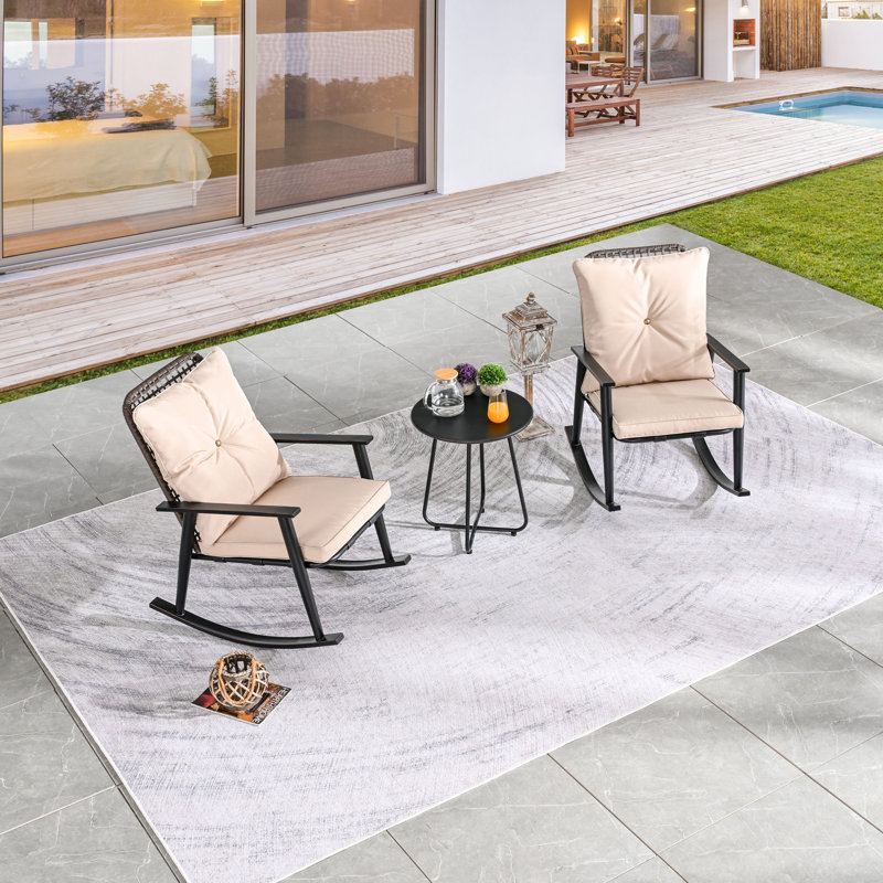 Ensemble de conversation avec coussins 3 pièces Einte, Beige