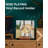 Wood & Metal Now Playing Vinyl Record Stand, 50 Capacity Adjustable LP Storage Holder with Front Display Notch