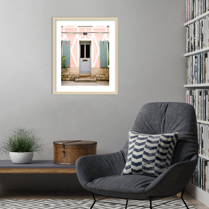 «Rue de Crémieux no 30 Paris» par Hartzog, impression sur bois encadrée, H 25 po x l 21 po