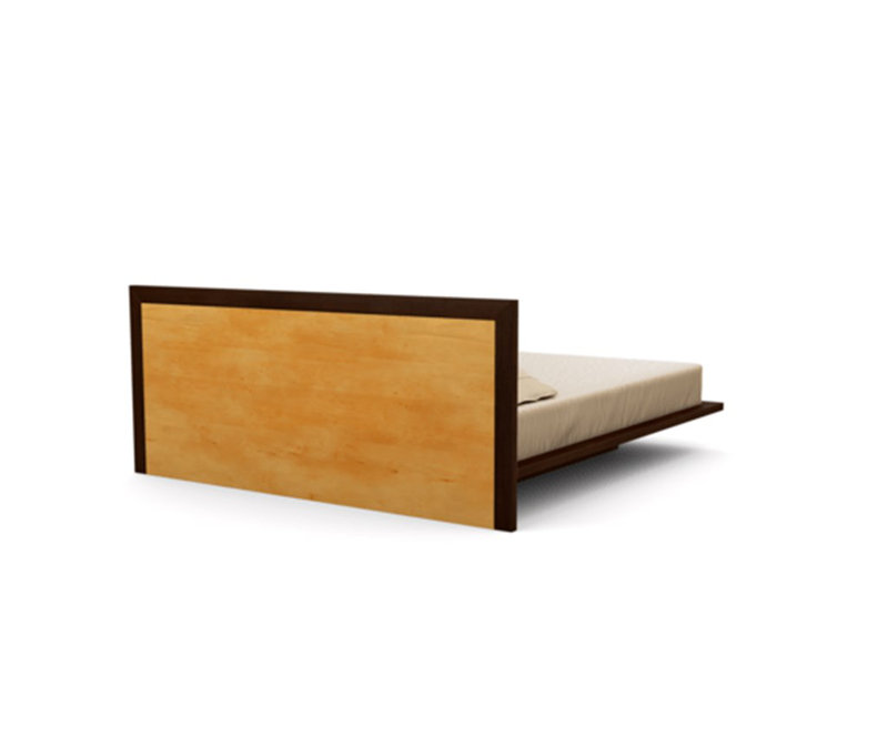 Moduluxe Upholstered Bed, Onyx, King, Natural Walnut