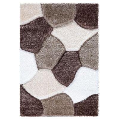 Abelius Geometric Shag Indoor / Outdoor Area Rug