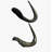 Real Black Wildebeest Horn Set, Dark Brown