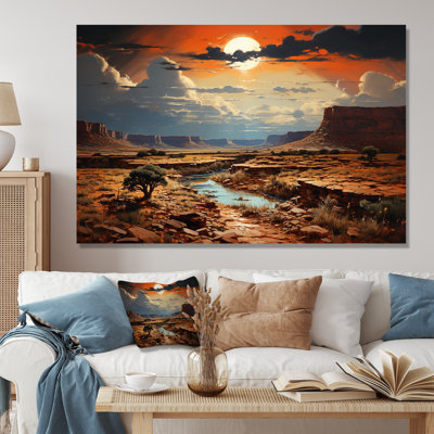 Moonlit sunset on Canyon landscape II - Canyon & Desert Wall Art Decor