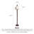 French Vintage-Style Solid Wood & Fabric Floor Lamp