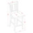 5 Piece Counter Height Pub Set Includes a Rectangle Dining Table and 4 Faux Leather Kitchen Dining Chairs, Mahogany-1147357028
