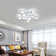 Dimmable 5-Light LED Modern Ceiling Light Fixture with Remote Control