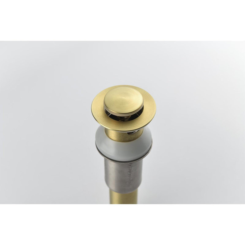 2-Handle Stainless Steel Bathroom Sink Faucet with Swivel Spout, Brushed Gold