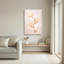 Tableau mural sur toile représentant des boutons de fleurs et des graines sur fond de marbre rose et or-2023875737