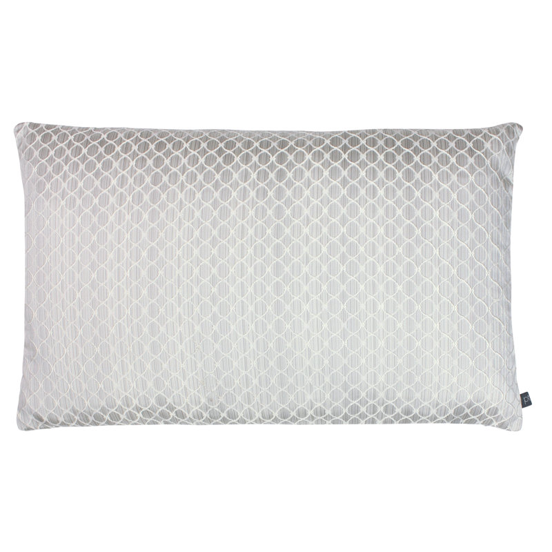 Geometric Rectangular Throw Cushion, Chrome