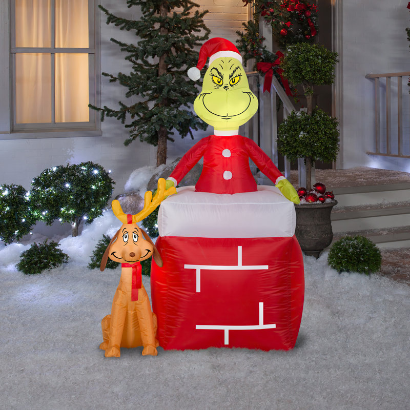 Comment le Grinch a volé le Grinch de Noël hors de la cheminée gonflable