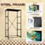 Commode de style vitrail pour la chambre à coucher avec 4 tiroirs de rangement Commode à commode en verre teinté sous-marin pour commode en dortoir