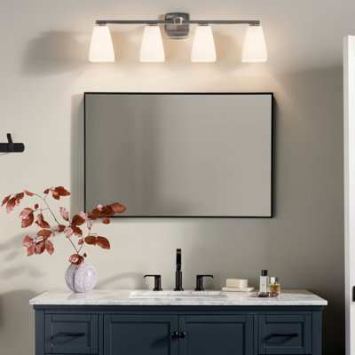 33.25" 4-Light Vanity Light with Water Glass