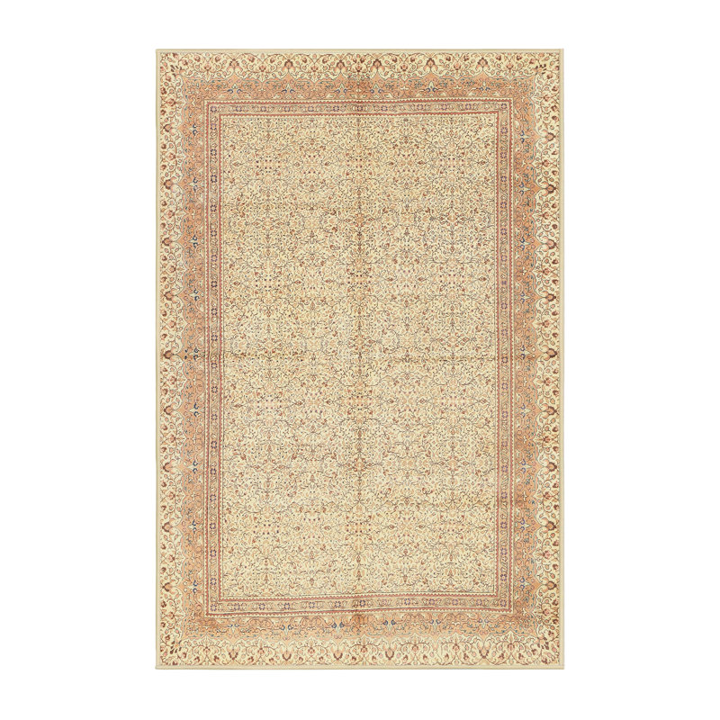 Tapis oriental en laine brun / beige, Rectangle 7 pi x 10 pi
