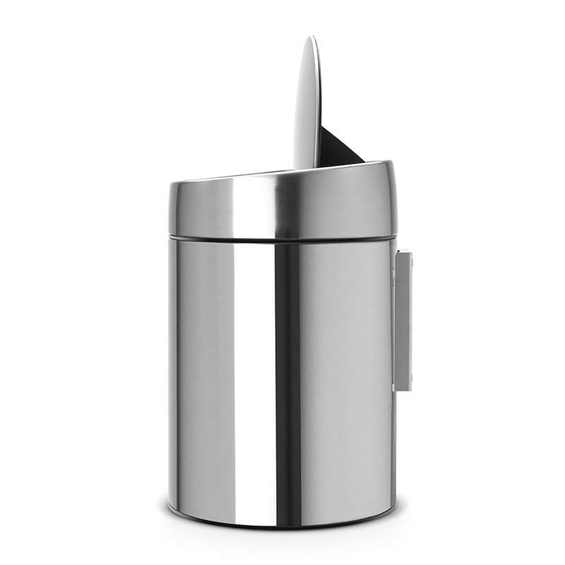 Slide 5 Litre Swing Top Trash Can, Grey