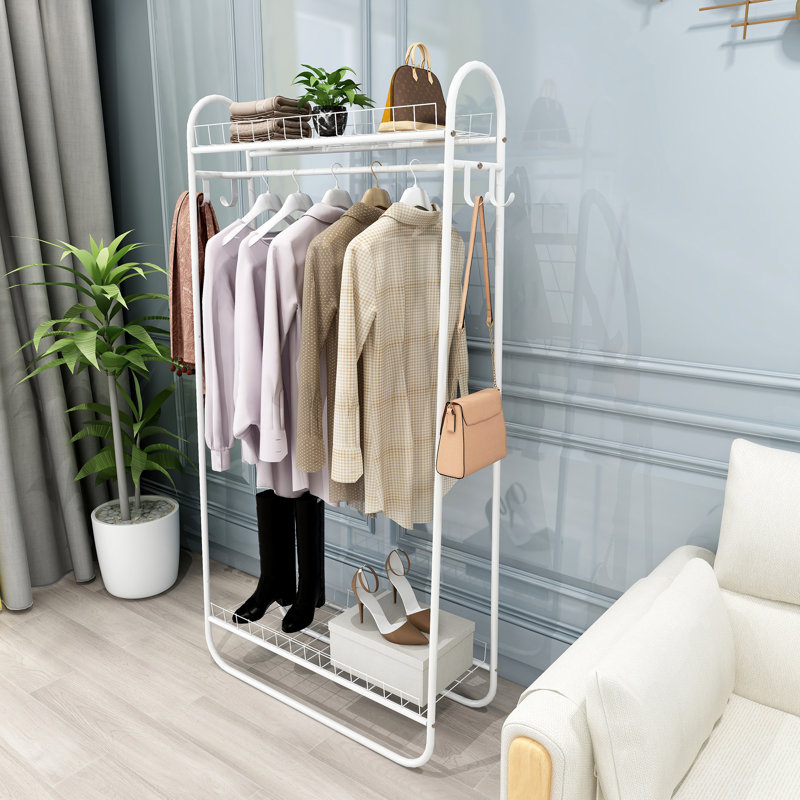 Portant à vêtements l 32,9 po Rinehart, Blanc