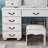Small Vanity Desk With Mirror - Makeup Vanitys Set Make Up Table With Chair, Drawers, Mini Space Saving Cute Dressing Table For Girls Bedroom Living Room