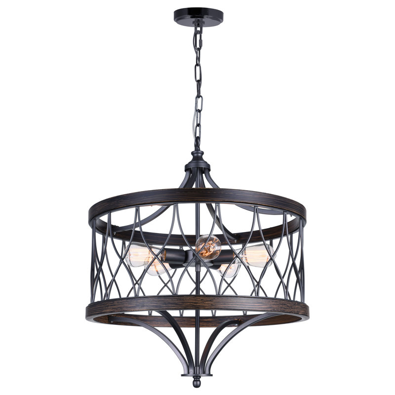 Normi 5 - Light Dimmable Drum Chandelier