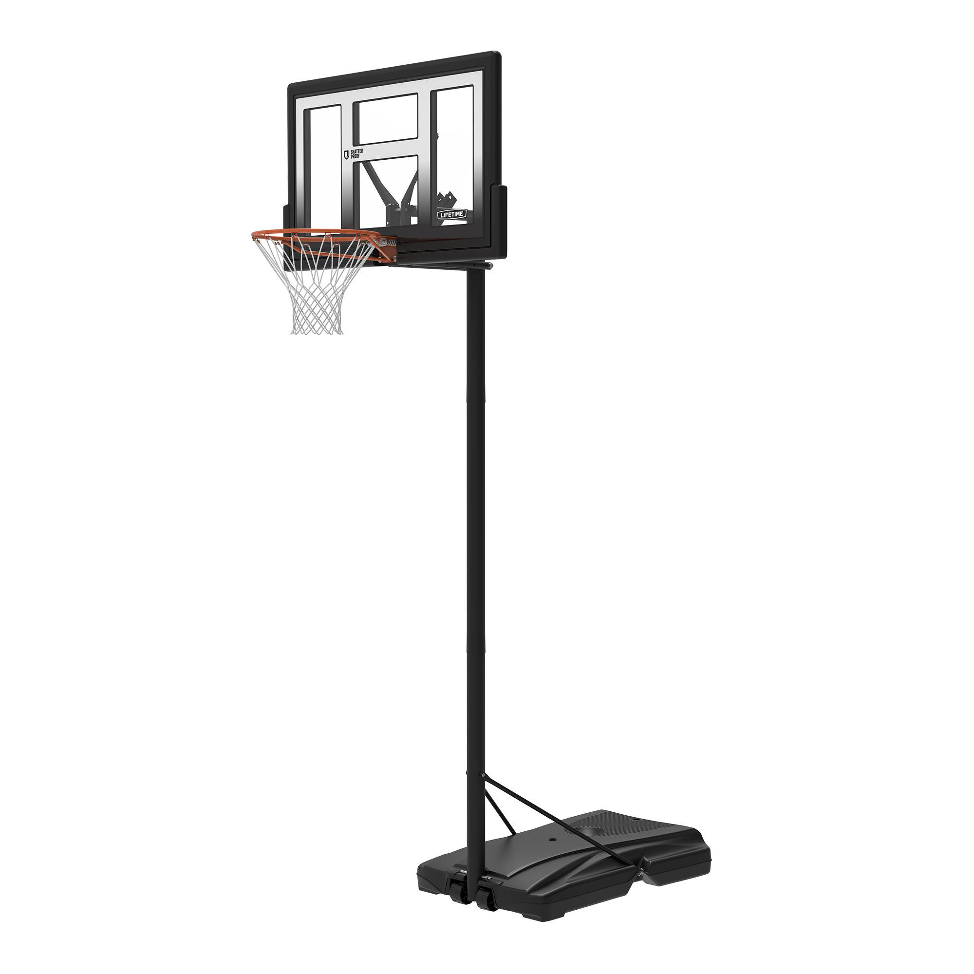 NBA 50 In. Portable Basketball System Hoop with Polycarbonate Backboard