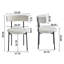 55.9cm H Fabric Upholstered Metal Side Chair in White