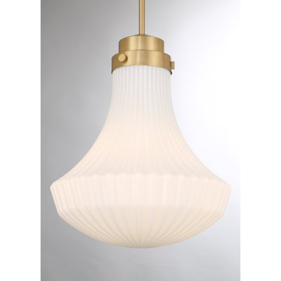 Bartlet 1-Light Pendant in Warm Brass